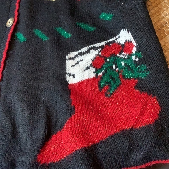 Style Studio Vintage Christmas Sweater Oversized Cardigan Size Medium - Picture 12 of 12